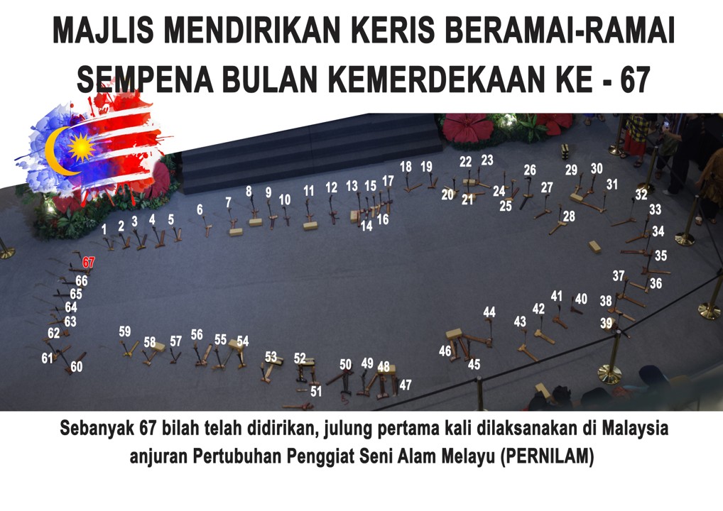 Majlis mendirikan 67 Bilah Keris Beramai_ramai Sempena Bulan Kemerdekaan ke_67